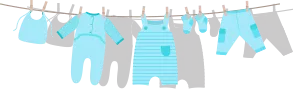母婴 婴儿衣服分割线 贴纸 图片